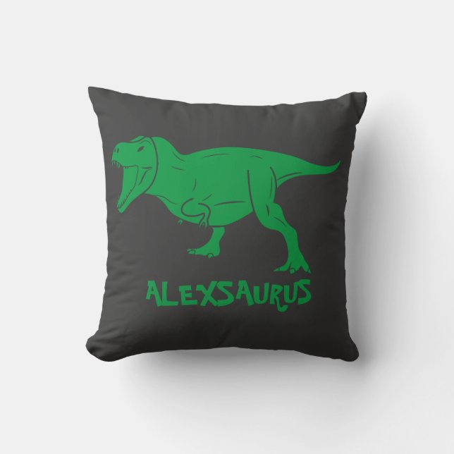 Almofada Travesseiro de Dinossauro Personalizado, Presente  (Frente)