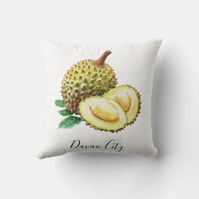 Almofada Travesseiro de Durian da Cidade de Davao – Filipin (Verso)