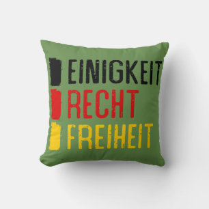 Almofada Travesseiro de Einigkeit Recht Freiheit, divisa