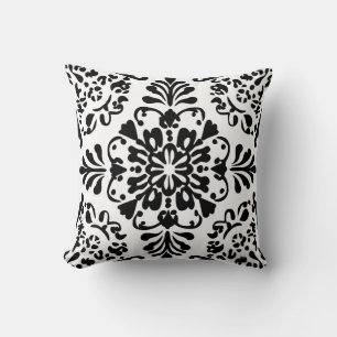 Almofada Travesseiro de Elegância Floral Midnight