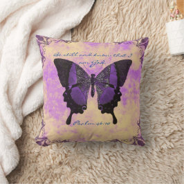 Almofada Travesseiro de Escritura de Borboleta Roxa