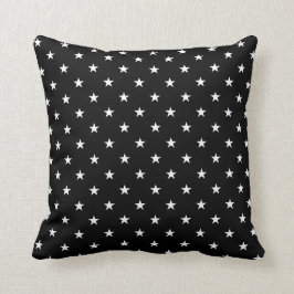 Almofada Travesseiro de estrelas pretas