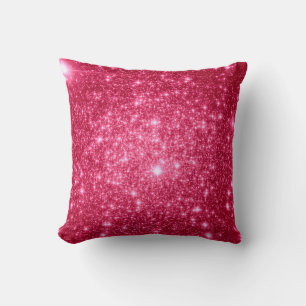 Almofada Travesseiro de Estrelas Rosa Quente