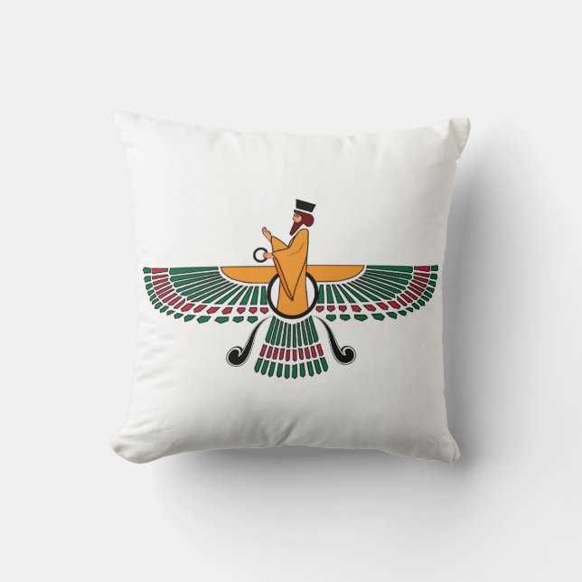 Almofada Travesseiro de Farvahar do persa (Frente)