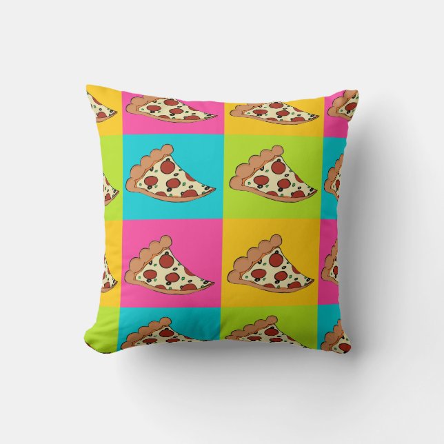 Almofada travesseiro de fatias de pizza (Frente)