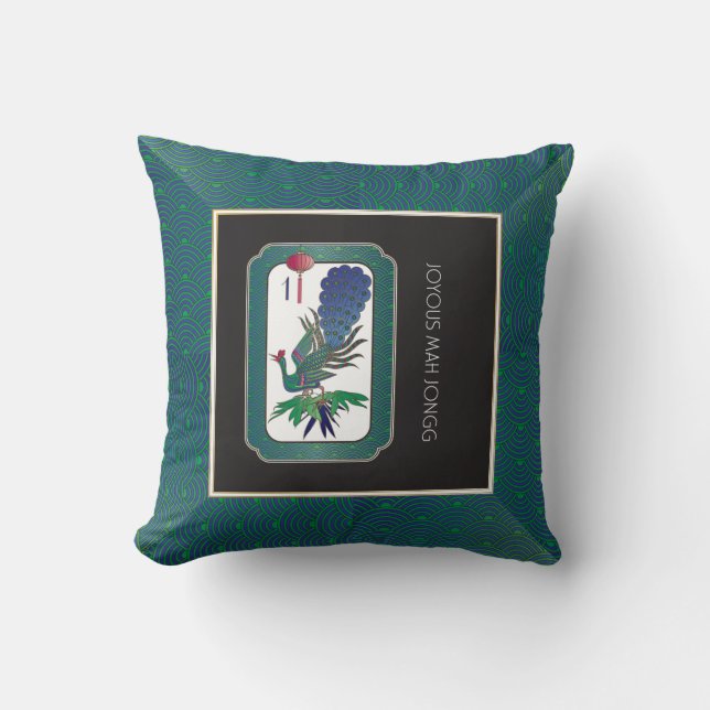 Almofada Travesseiro de Feriado Mah Jongg (Frente)