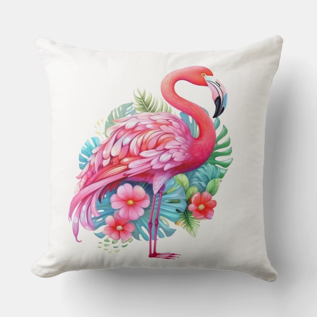Almofada Travesseiro de Flamingo (Frente)