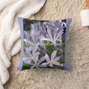 Almofada Travesseiro de Flor Agapanthus Roxo