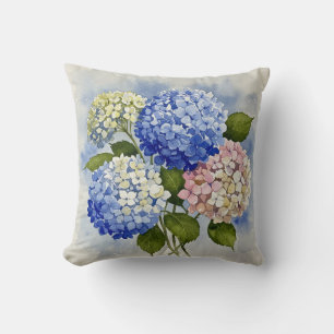 Almofada Travesseiro de Flor Azul Cor-de-rosa Branco