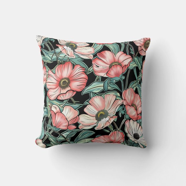 Almofada travesseiro de flor de estilo 1920 (Frente)