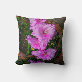 Almofada Travesseiro de Flor de Gladiola Roxa
