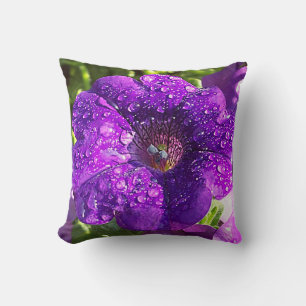 Almofada Travesseiro de Flor de Petunia Roxo Jumbo