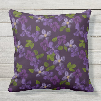 Almofada Travesseiro de Flores de Culple Purple do Exterior