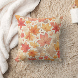 Almofada travesseiro de folha de mapa de outono