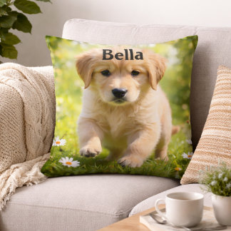 Almofada Travesseiro de Foto de Cachorro Personalizado Com