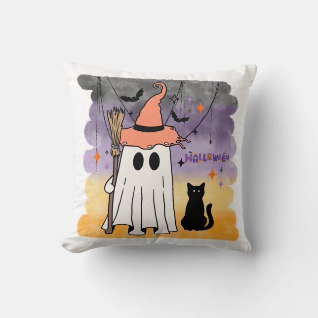 Almofada Travesseiro de Gatinho assustador (Frente)