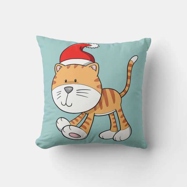 Almofada Travesseiro de Gatinho de Natal "Gizmo" (Frente)
