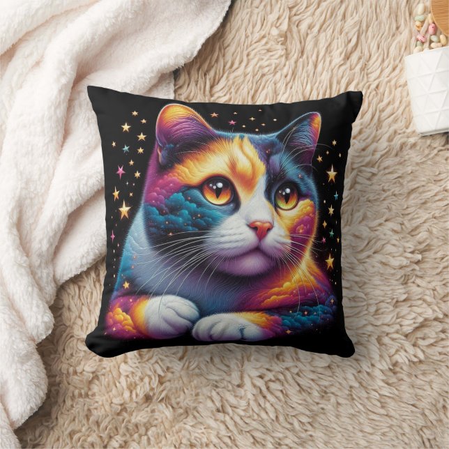 Almofada Travesseiro de gato csmico bonito! (Cobertor)