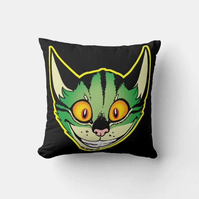 Almofada Travesseiro de Gato de Desenho Fluorescente (Frente)