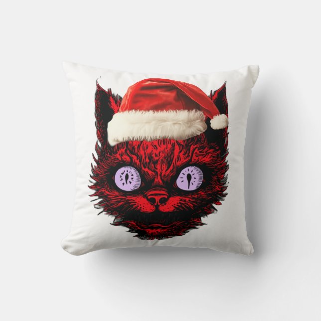 Almofada Travesseiro de gato de Natal! (Frente)