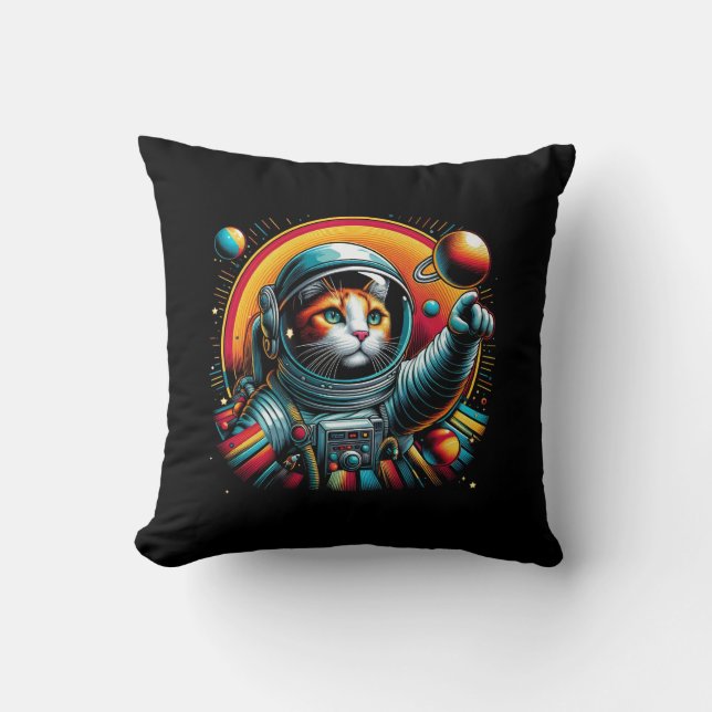 Almofada Travesseiro de gato espacial bonito! (Frente)