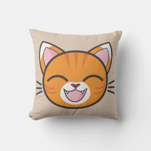 Almofada travesseiro de gato feliz