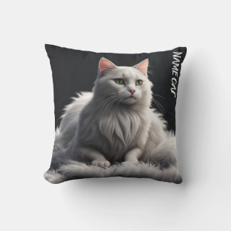 Almofada Travesseiro de gato impresso com o nome do gato (2