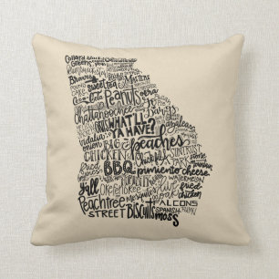 Almofada Travesseiro de Geórgia - design de Handlettered