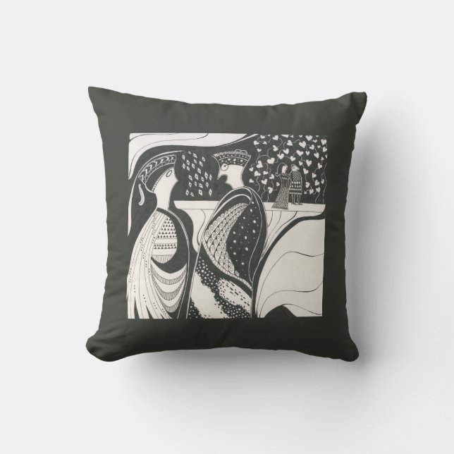 Almofada Travesseiro de Gossips de Inspiração Grega Mycenae (Frente)