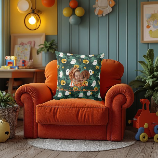 Almofada Travesseiro de Halloween personalizado com nome e  (Criador carregado)