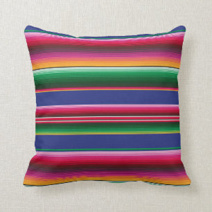 Almofada Travesseiro de Impressão de Serape Mexicano Feliz