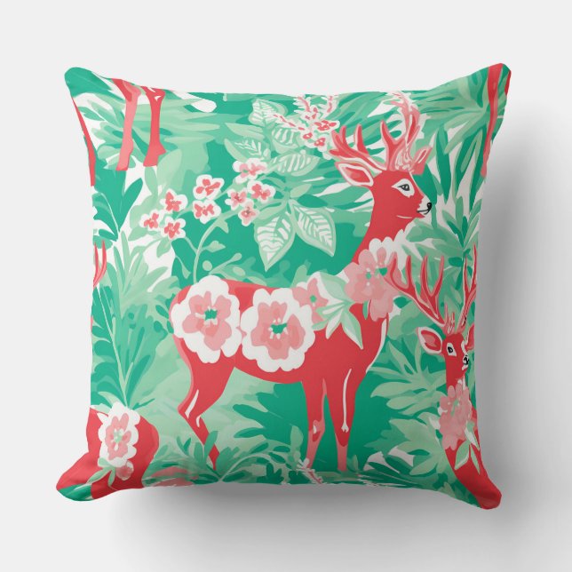 Almofada Travesseiro de inverno com floco de neve moderno - (Frente)