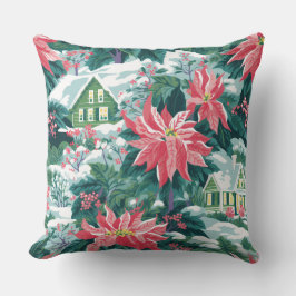 Almofada Travesseiro de inverno com floco de neve moderno -