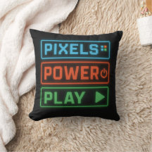 Travesseiro de Jogo – Pixels Power Play Decoração 