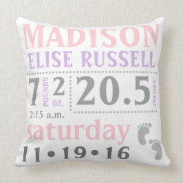 Almofada Travesseiro de lançamento da Baby Girl, rosa, roxo