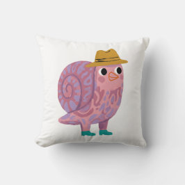 Almofada Travesseiro de Lançar Caracol Fofo com Chapéu