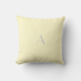 Almofada Travesseiro de Lemon Chiffon Pastel com Monograma