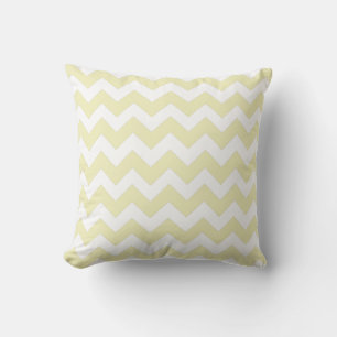Almofada Travesseiro de Lemon e Chevron Branco Zig Zag