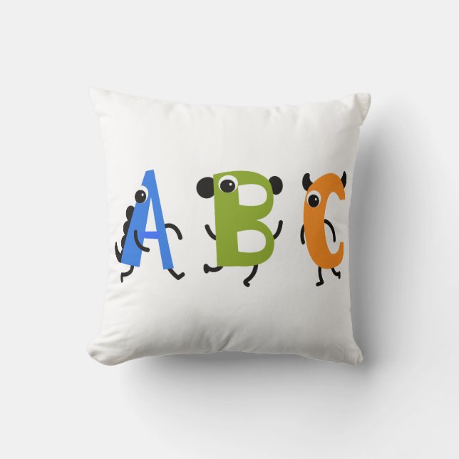 Almofada Travesseiro de Letras ABC (Frente)