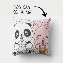 Almofada Travesseiro de Livro de Colorir Kawaii Fofinho