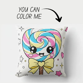 Almofada Travesseiro de Livro de Colorir Kawaii Fofinho