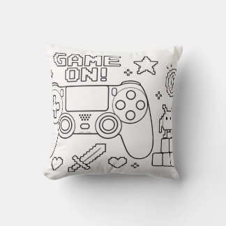 Almofada Travesseiro de Livro de Colorir para Gamer | Decor