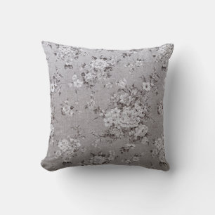 Almofada Travesseiro de luxo Silver Floral Design