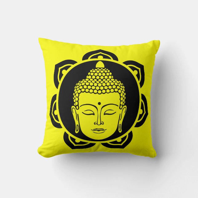 Almofada Travesseiro de Meditação de Cabeça de Buda (Frente)