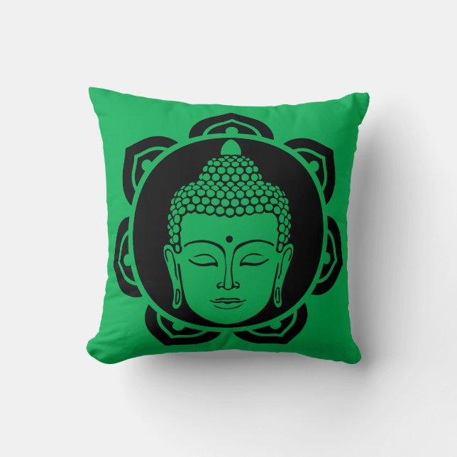 Almofada Travesseiro de Meditação de Cabeça de Buda (Frente)