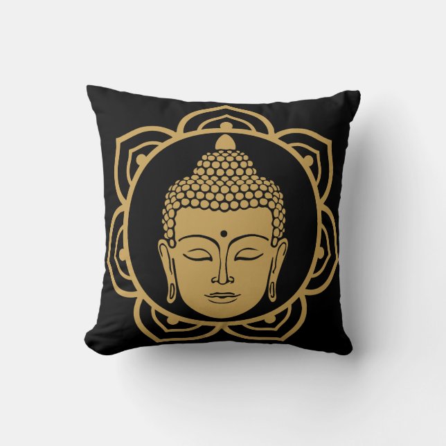 Almofada Travesseiro de Meditação de Cabeça de Buda (Frente)