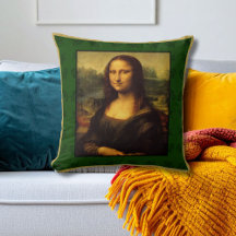 Travesseiro de Mona Lisa - Alça de Lança Verde