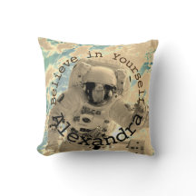 Travesseiro de Motivação de Foguete de Astronauta