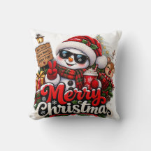 Travesseiro de Natal de Boneco de Neve Legal - Pre