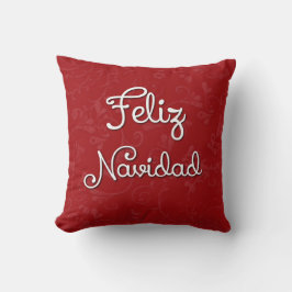 Almofada Travesseiro de Natal espanhol Feliz Navidad